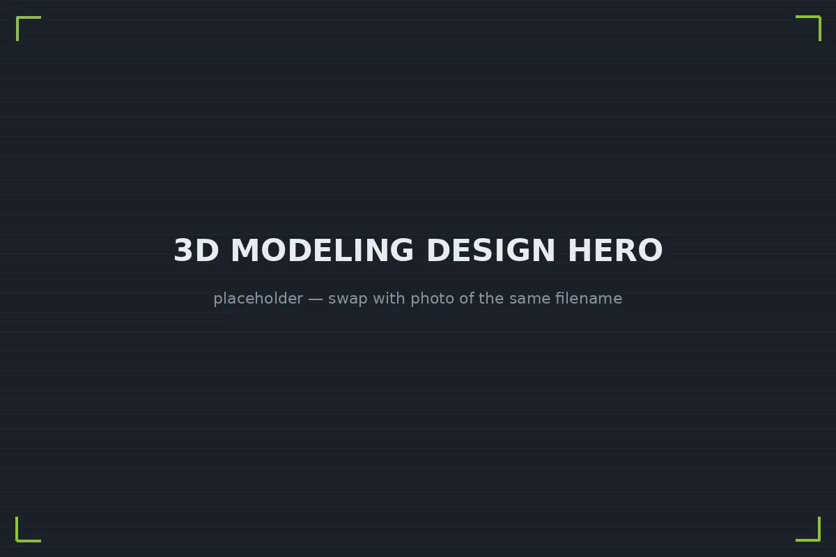 Designer refining a 3D CAD model on screen next to the hand sketch it was built from