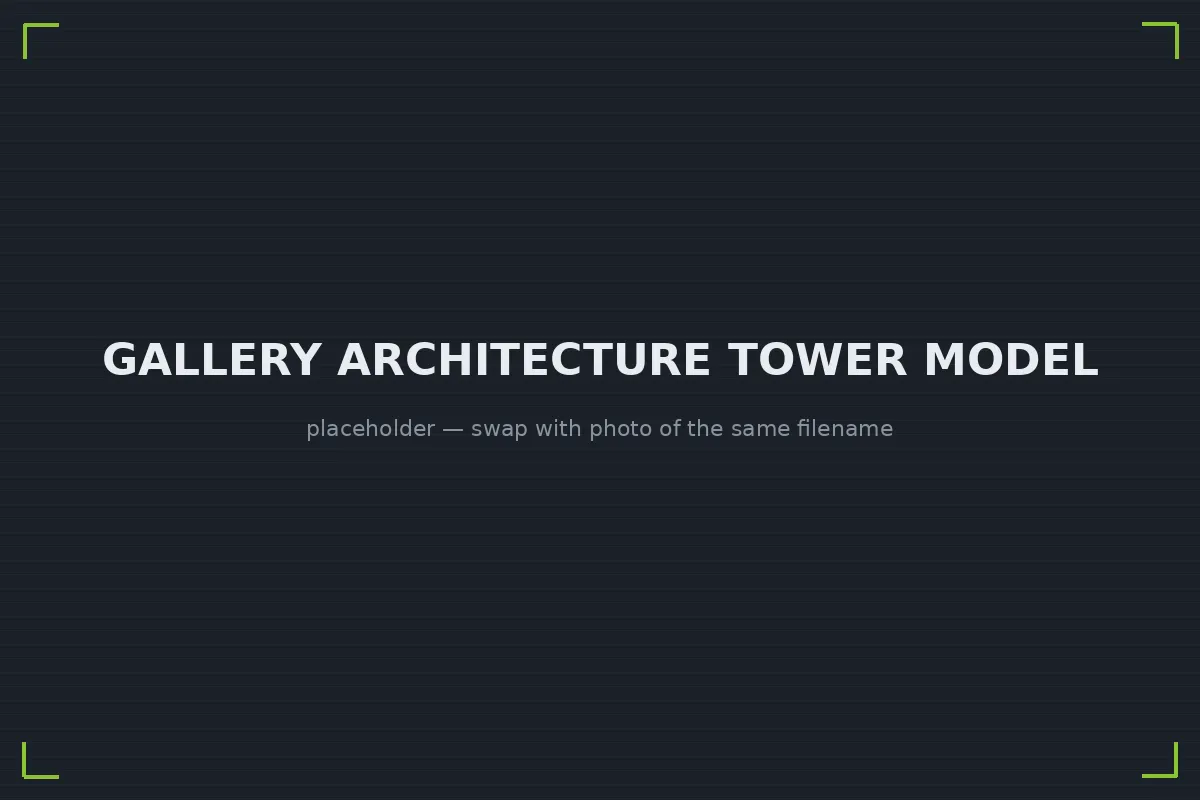 SLA printed architectural scale model of a residential tower